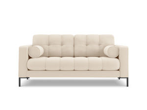 Cosmopolitan Design - Divano "Bali" 2 posti in tessuto strutturato beige chiaro 