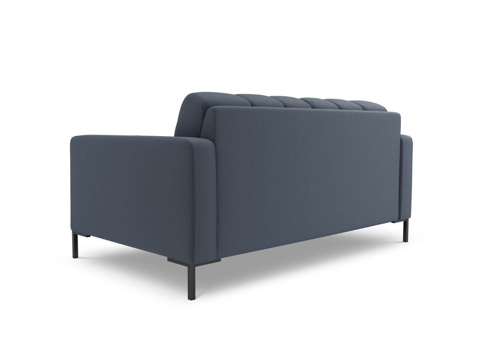 Cosmopolitan Design - Divano "Bali" 2 posti in tessuto strutturato blu scuro 