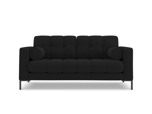 Cosmopolitan Design - Divano "Bali" 2 posti in tessuto strutturato nero 