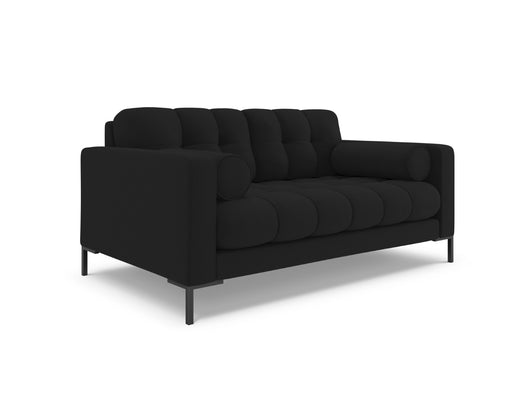 Cosmopolitan Design - Divano "Bali" 2 posti in tessuto strutturato nero 