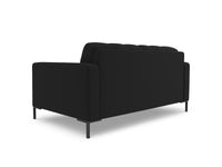 Cosmopolitan Design - Divano "Bali" 2 posti in tessuto strutturato nero 