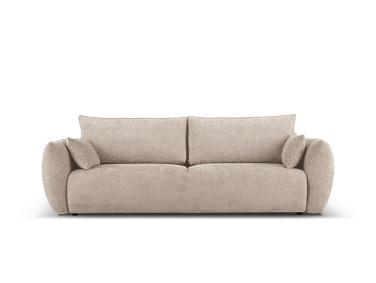 Cosmopolitan Design - Divano convertibile con contenitore "Matera" 3 posti in ciniglia beige 