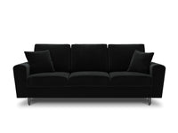 Cosmopolitan Design - Divano convertibile con contenitore "Kyoto" 3 posti in velluto nero 