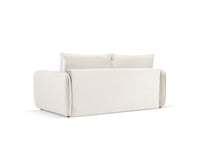 Cosmopolitan Design - Divano convertibile "Vienna" 3 posti in velluto beige chiaro 