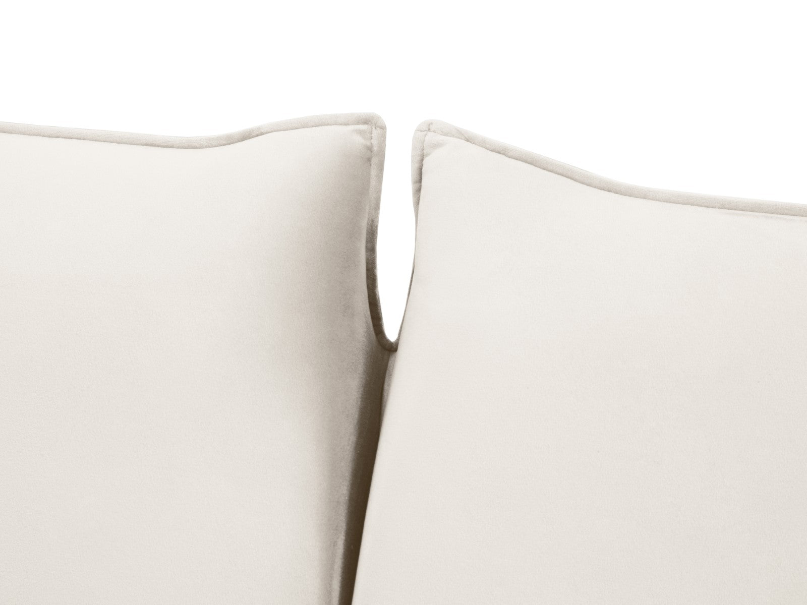 Cosmopolitan Design - Divano convertibile "Vienna" 3 posti in velluto beige chiaro 