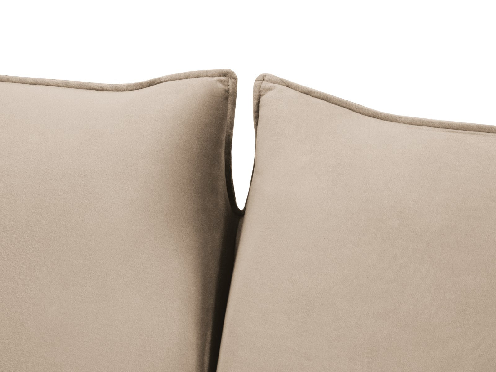 Cosmopolitan Design - Divano convertibile "Vienna" 3 posti in velluto beige 