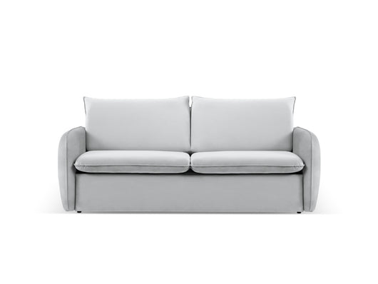 Cosmopolitan Design - Divano convertibile "Vienna" 3 posti in velluto argento 