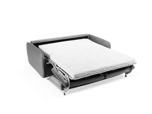 Cosmopolitan Design - Divano convertibile "Vienna" 3 posti in velluto grigio chiaro 