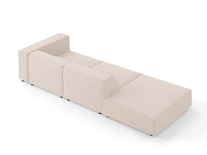 Cosmopolitan Design - Divano sinistro "Arendal" 4 posti in ciniglia beige 