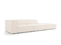 Cosmopolitan Design - Divano destro "Arendal" 4 posti in ciniglia beige chiaro 