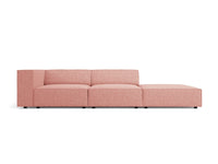 Cosmopolitan Design - Divano destro "Arendal" 4 posti in ciniglia rosa 