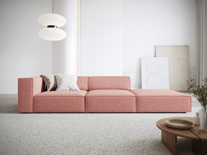 Cosmopolitan Design - Divano destro "Arendal" 4 posti in ciniglia rosa 