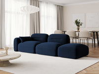 Cosmopolitan Design - Divano modulare destro "Sydney" 3 posti in velluto blu reale 