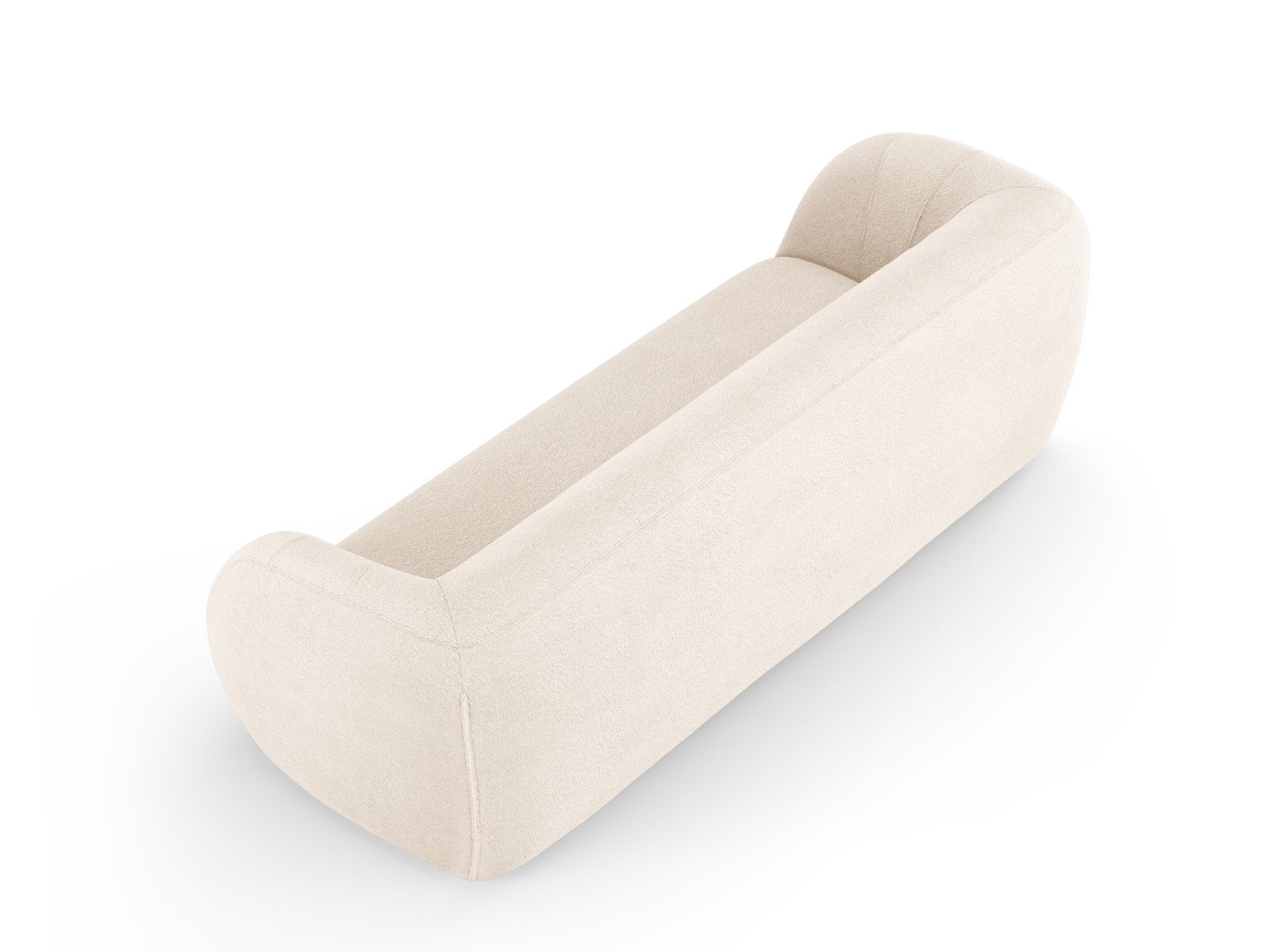 Cosmopolitan Design - Divano "Essen" 3 posti in bouclé beige 