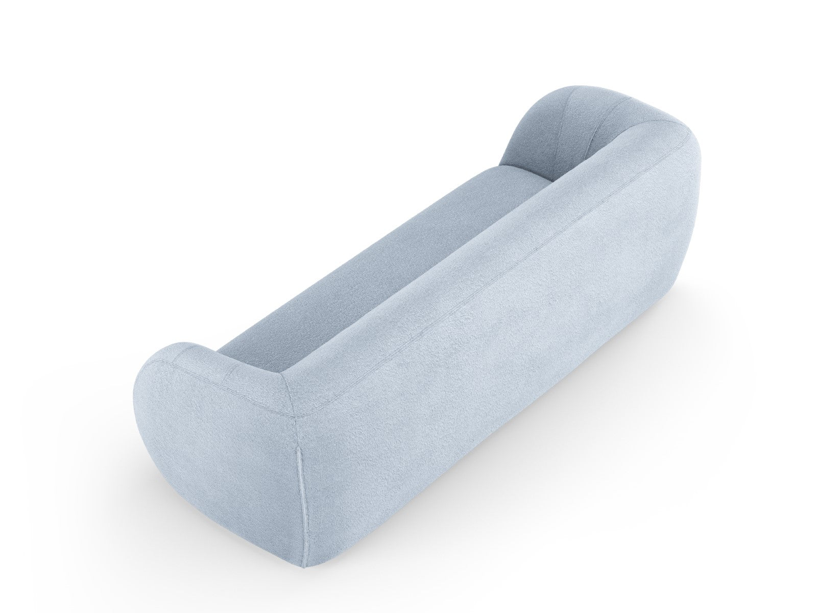 Cosmopolitan Design - Divano "Essen" 3 posti in bouclé azzurro 