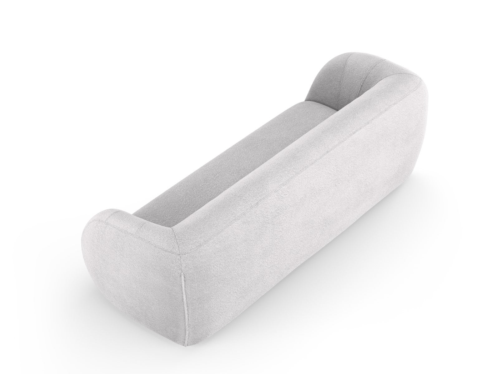 Cosmopolitan Design - Divano "Essen" 3 posti in bouclé grigio chiaro 