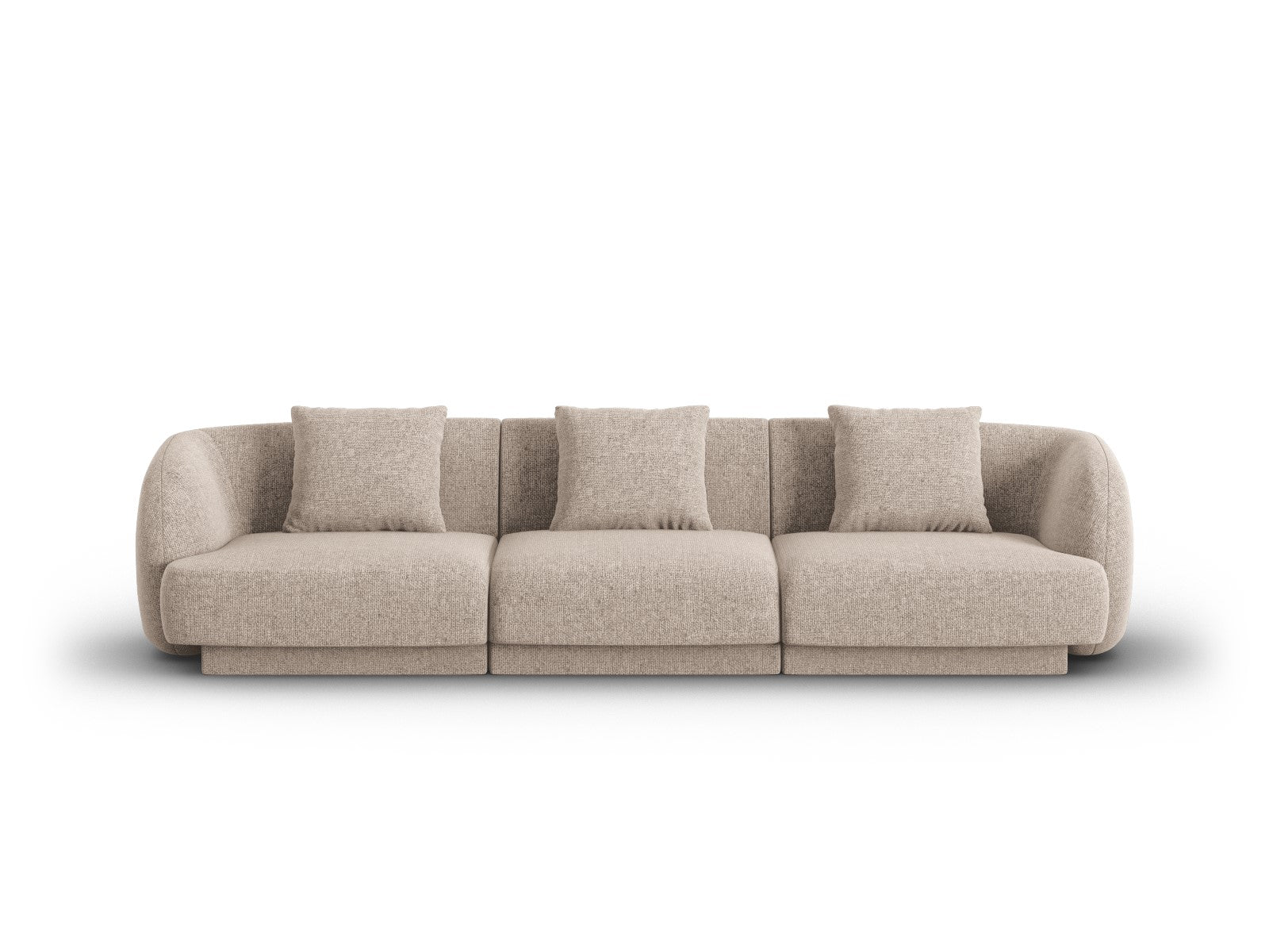 Cosmopolitan Design - Divano "Tulum" 3 posti in ciniglia beige 