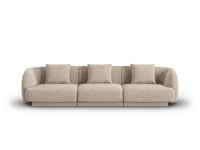 Cosmopolitan Design - Divano "Tulum" 3 posti in ciniglia beige 