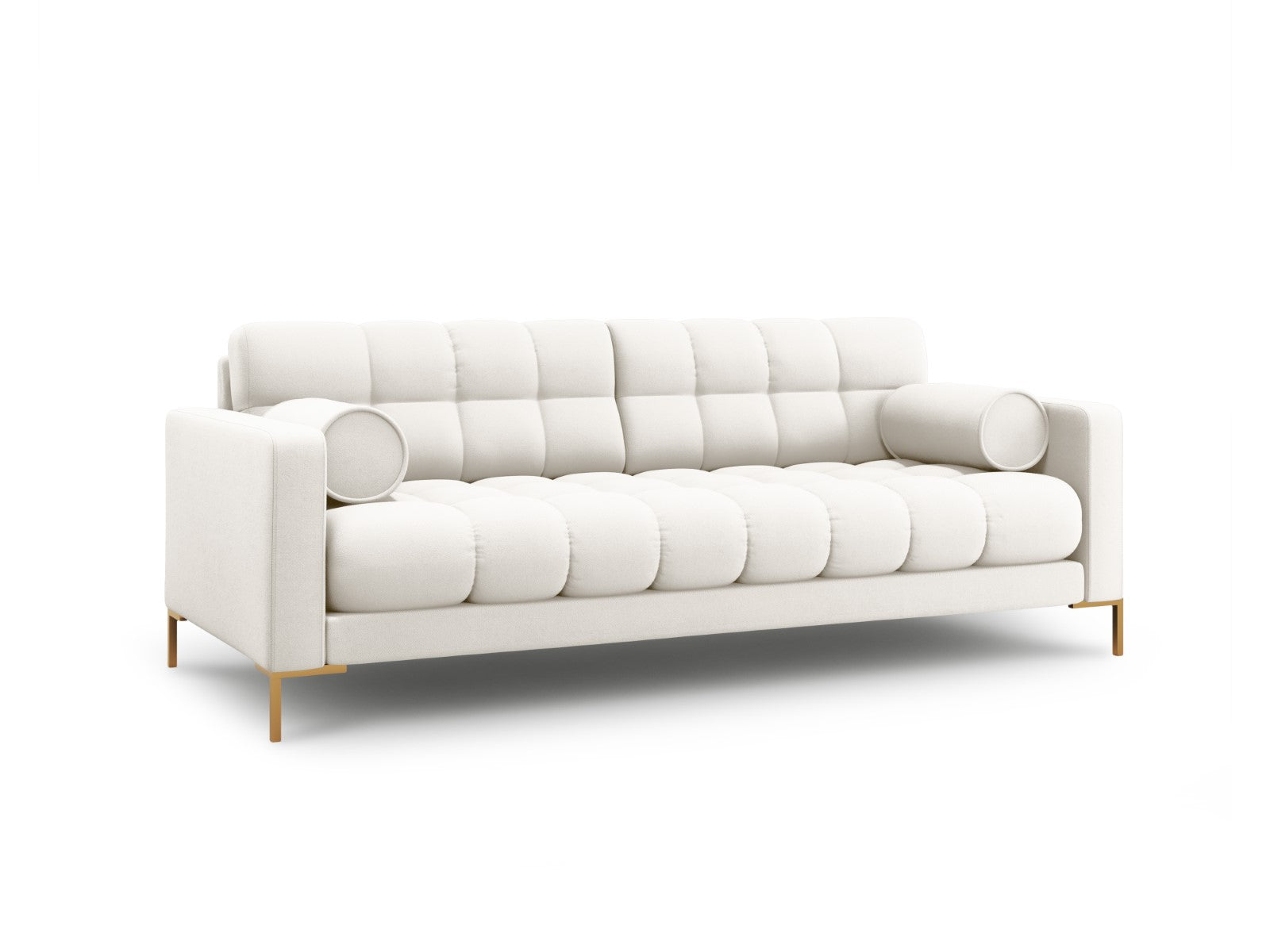 Cosmopolitan Design - Divano "Bali" 3 posti in tessuto strutturato beige chiaro 