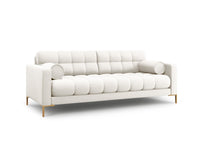 Cosmopolitan Design - Divano "Bali" 3 posti in tessuto strutturato beige chiaro 