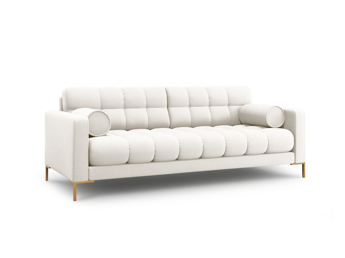 Cosmopolitan Design - Divano "Bali" 3 posti in tessuto strutturato beige chiaro 