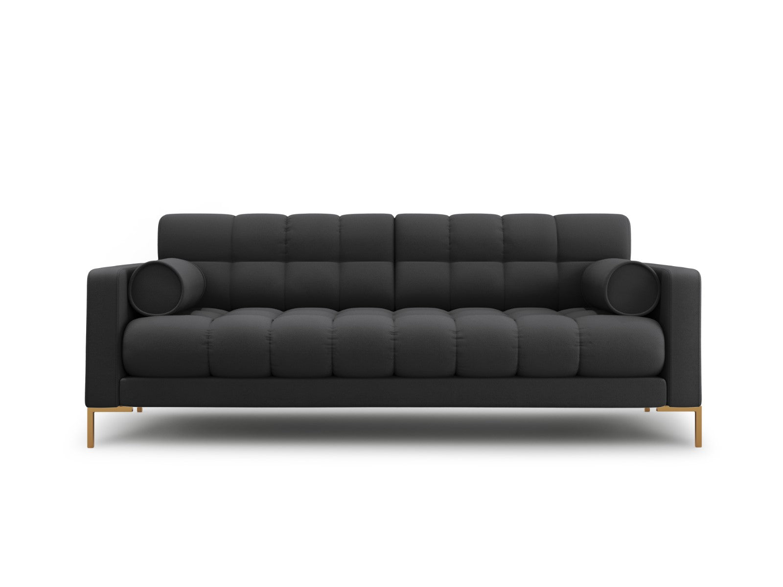 Cosmopolitan Design - Divano "Bali" 3 posti in tessuto strutturato grigio scuro 