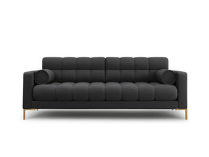 Cosmopolitan Design - Divano "Bali" 3 posti in tessuto strutturato grigio scuro 