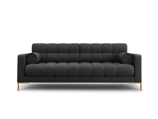 Cosmopolitan Design - Divano "Bali" 3 posti in tessuto strutturato grigio scuro 