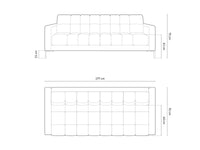 Cosmopolitan Design - Divano "Bali" 3 posti in tessuto strutturato beige chiaro 