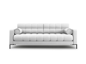 Cosmopolitan Design - Divano "Bali" 3 posti in tessuto strutturato grigio chiaro 