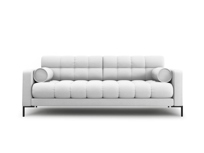 Cosmopolitan Design - Divano "Bali" 3 posti in tessuto strutturato grigio chiaro 