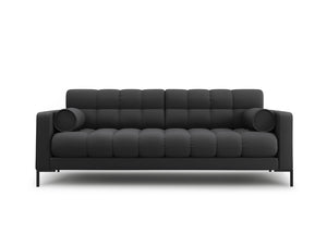 Cosmopolitan Design - Divano "Bali" 3 posti in tessuto strutturato grigio scuro 