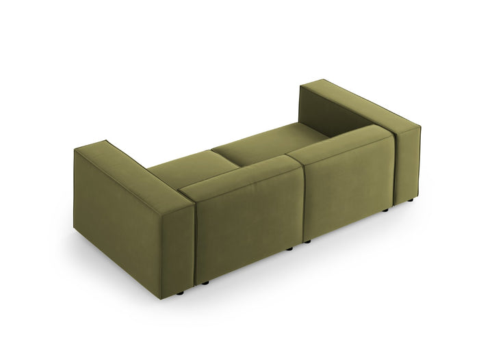 Cosmopolitan Design - Divano "Arendal" 3 posti in velluto verde chiaro 