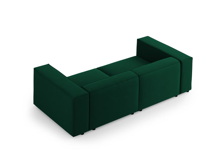 Cosmopolitan Design - Divano "Arendal" 3 posti in velluto verde bottiglia 