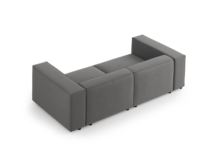 Cosmopolitan Design - Divano "Arendal" 3 posti in velluto cemento 