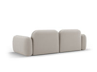 Cosmopolitan Design - Divano modulare "Sydney" 3 posti in velluto beige chiaro 