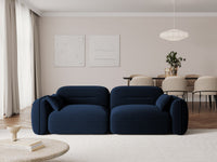 Cosmopolitan Design - Divano modulare "Sydney" 3 posti in velluto blu reale 