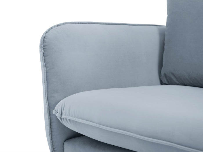 Cosmopolitan Design - Divano "Vienna" 3 posti in velluto azzurro 