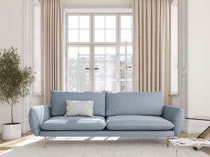 Cosmopolitan Design - Divano "Vienna" 3 posti in velluto azzurro 