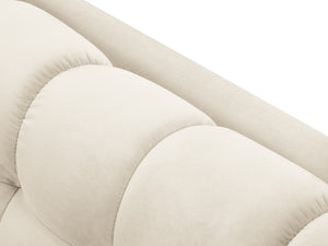 Cosmopolitan Design - Divano "Bali" 3 posti in velluto beige chiaro 