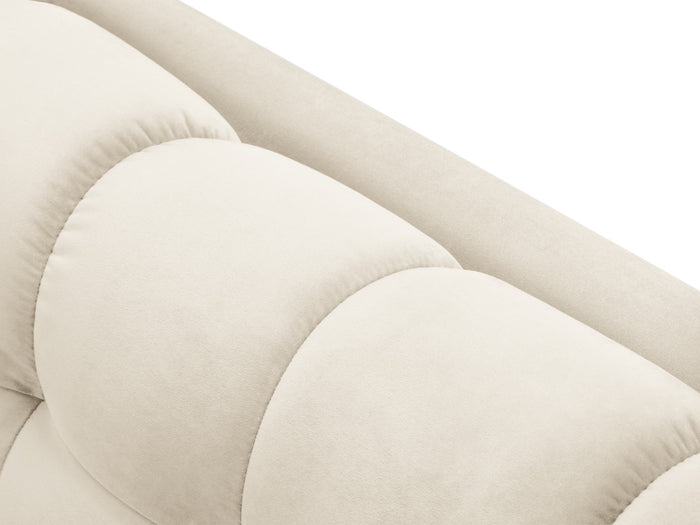 Cosmopolitan Design - Divano "Bali" 3 posti in velluto beige chiaro 