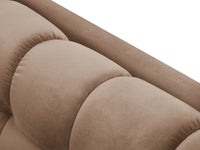 Cosmopolitan Design - Divano "Bali" 3 posti in velluto beige 