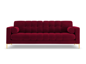 Cosmopolitan Design - Divano "Bali" 3 posti in velluto rosso 