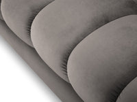 Cosmopolitan Design - Divano "Bali" 3 posti in velluto grigio chiaro 