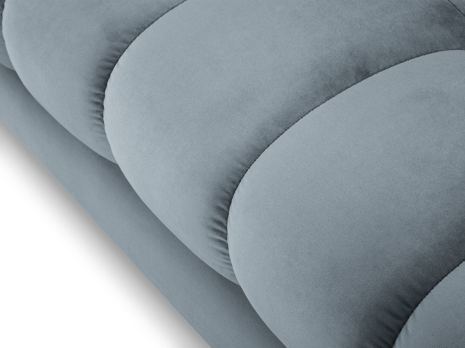 Cosmopolitan Design - Divano "Bali" 3 posti in velluto azzurro 