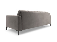 Cosmopolitan Design - Divano "Bali" 3 posti in velluto grigio chiaro 