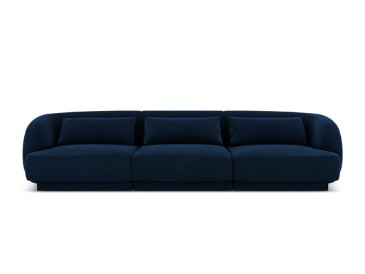 Cosmopolitan Design - Divano "Tulum" 3 posti in velluto blu reale 