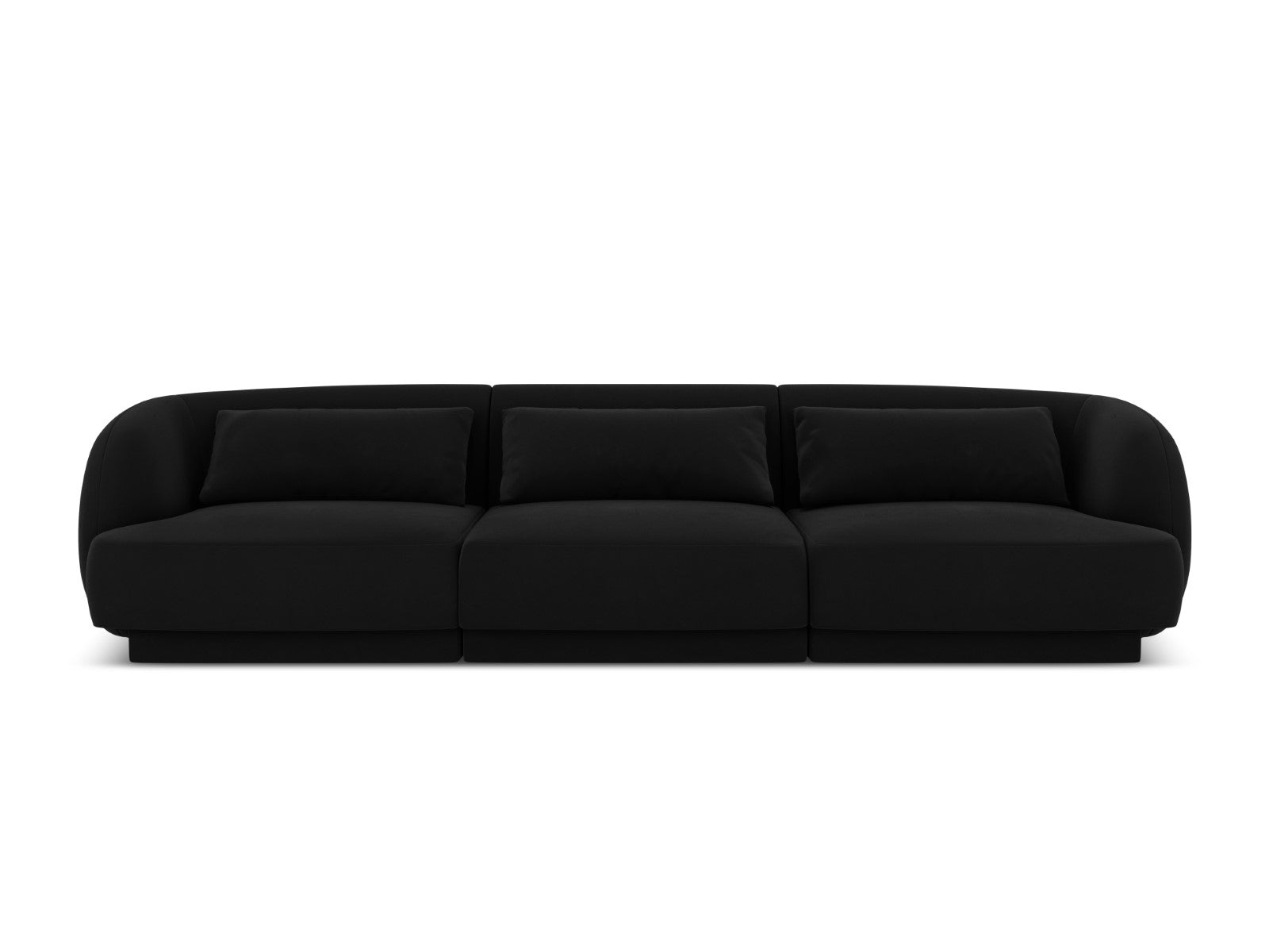 Cosmopolitan Design - Divano "Tulum" 3 posti in velluto nero 