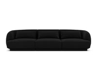 Cosmopolitan Design - Divano "Tulum" 3 posti in velluto nero 