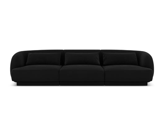 Cosmopolitan Design - Divano "Tulum" 3 posti in velluto nero 